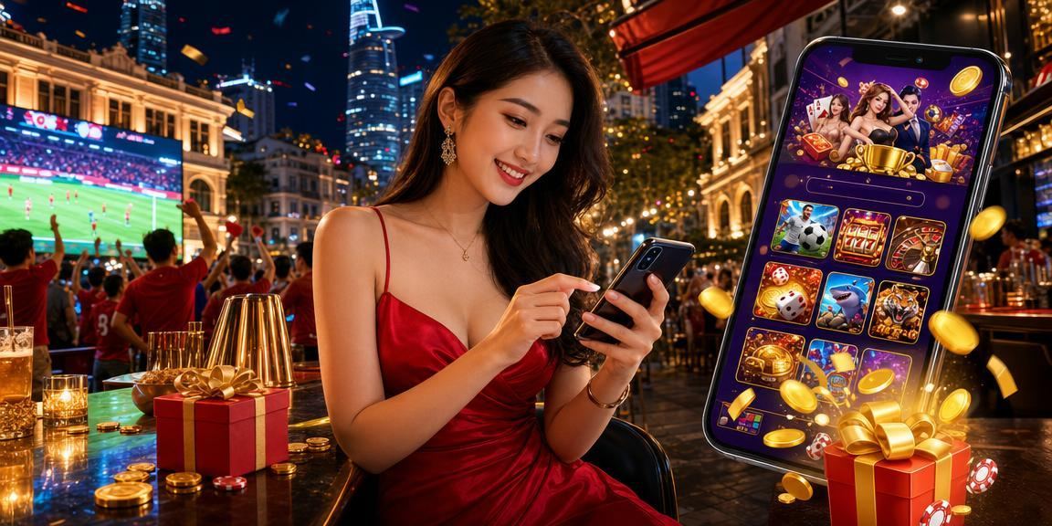 Người dùng tại TP. Hồ Chí Minh thực hiện giao dịch nạp tiền và chơi slot game trên điện thoại di động